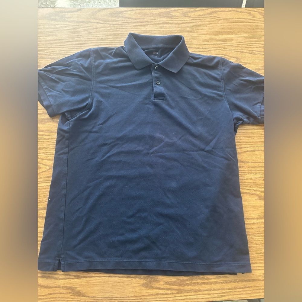 Men's Navy Polo Shirt by Uniqlo